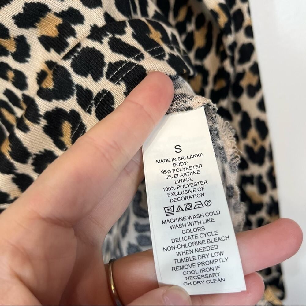 Kate Spade Leopard Animal Printed Long Sleeve Shirt Size Woman's Small - Picture 4 of 7